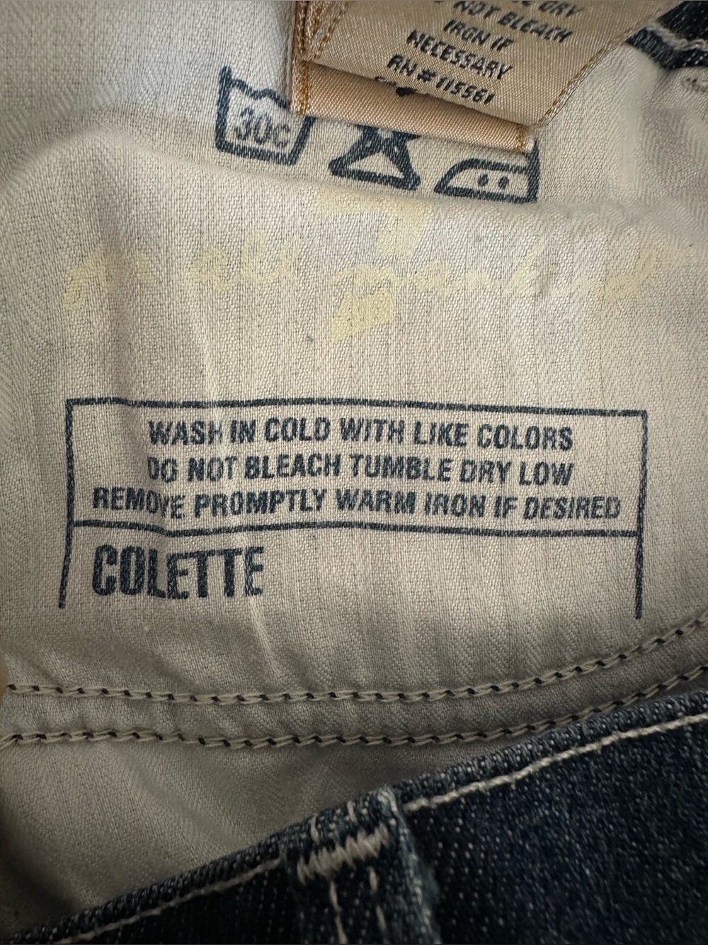 7 For All Mankind Colette Bootcut Jeans Low Rise Washed Blue Size 30 - Picture 6 of 11